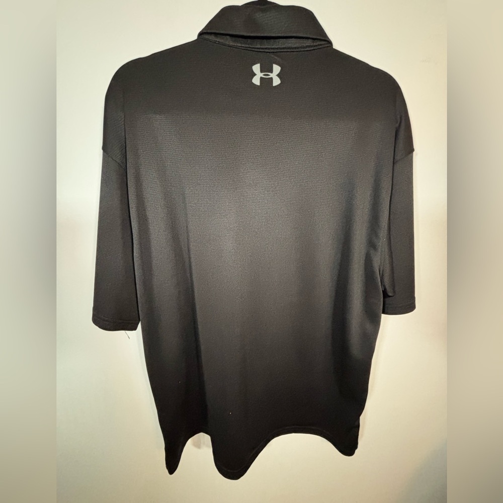 Under Armour HeatGear Black Polo Shirt Men’s XL Loose Fit Moisture Wicking Golf - Picture 4 of 9